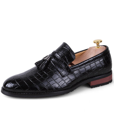 Zapatos de Cuero Estilo Coreano con Punta y Borla para Hombre - Image 5