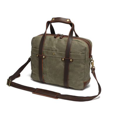 Maletín Vintage de Lona Encerada para Hombre - Image 6