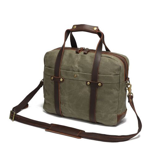 Maletín Vintage de Lona Encerada para Hombre - Image 6