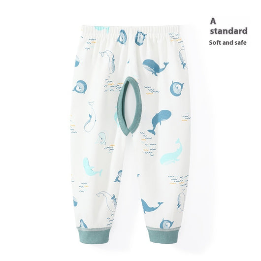 Pantalones de Algodón Puro con Abertura Frontal para Bebé Niño - Image 13