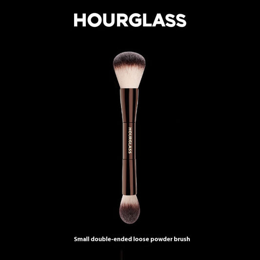 Brocha Doble para Maquillaje - Corrector y Polvo Profesional