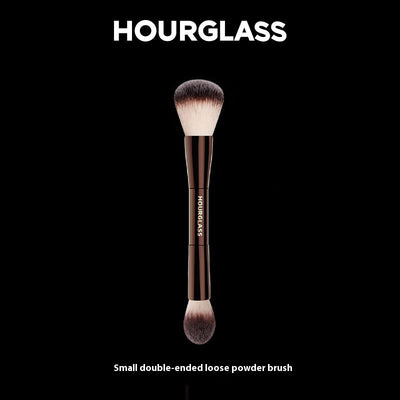 Brocha Doble para Maquillaje - Corrector y Polvo Profesional