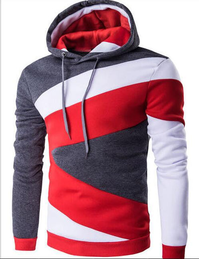 Suéter Hoodie Casual con Combinación de Colores para Hombre - Image 14