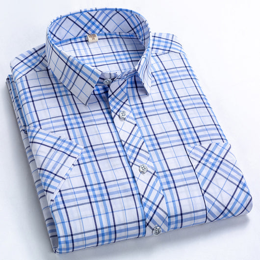 Camisa Casual de Manga Corta para Hombre con Cuello Solapa - Image 5