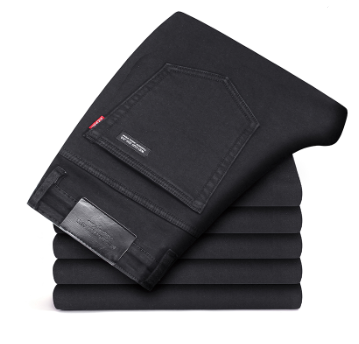 Pantalones Jeans Slim Straight Negro para Hombre - Image 8