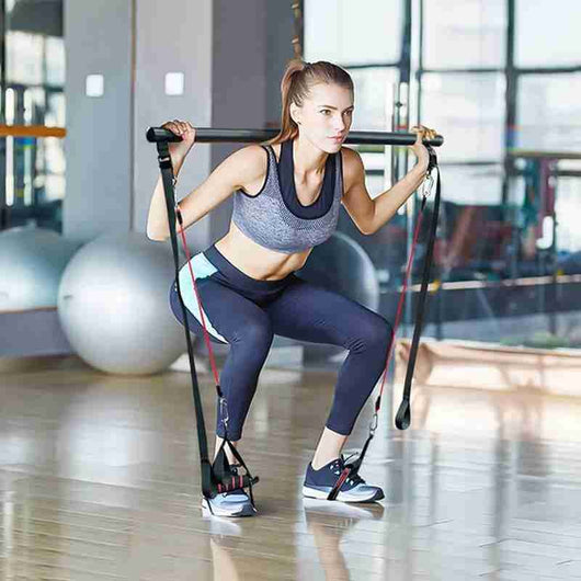 Kit de Barra Pilates con Bandas de Resistencia - Gimnasio Portátil para Casa - Image 2