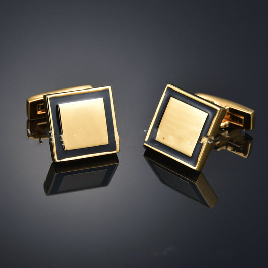 Gemelos Dorados con Iniciales y Hoja de Arce para Hombre - Image 3