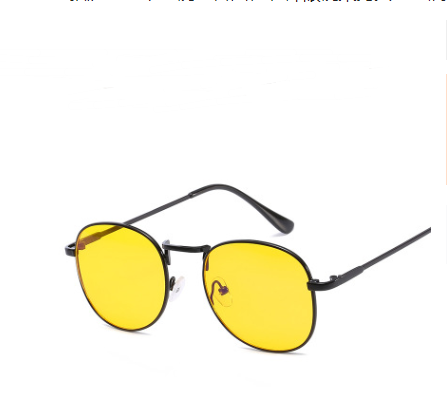 Gafas Retro Espejo Azul con Marco Redondo Decorativo - Image 4