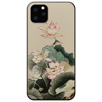 Funda Teléfono Flor de Loto Oriental con Pájaro - Image 5