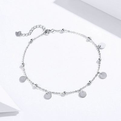 Pulsera de Tobillo Plata 925 Chapada en Oro Blanco - Image 12