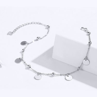 Pulsera de Tobillo Plata 925 Chapada en Oro Blanco - Image 18