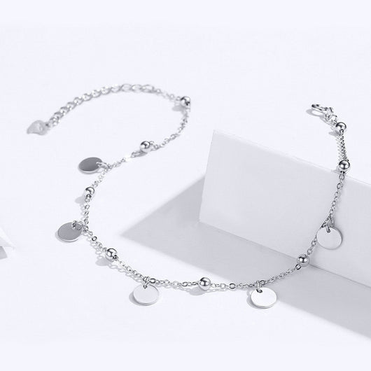 Pulsera de Tobillo Plata 925 Chapada en Oro Blanco - Image 18