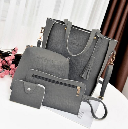 Set de 4 Bolsas Coreanas con Borlas - Bolso, Monedero y Organizador - Image 3