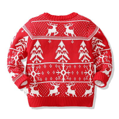 Suéter Infantil Jacquard Doble con Diseño Copo de Nieve - Image 6
