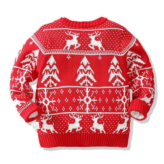 Suéter Infantil Jacquard Doble con Diseño Copo de Nieve - Image 6