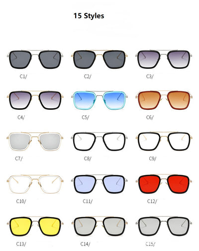 Gafas de Sol Cuadradas Metal para Hombre - Estilo Moderno Iron - Image 2
