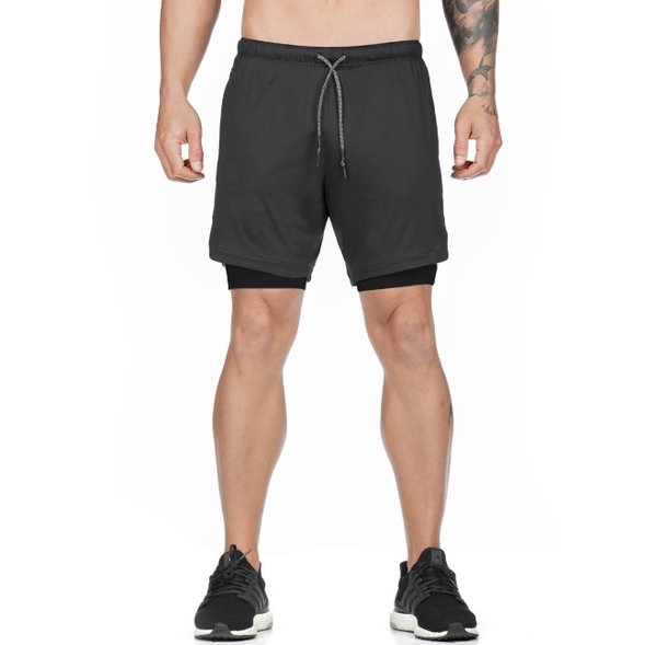 Shorts Joggers 2 en 1 para Hombre - Deportivos con Bolsillos Ocultos y Cierre de Seguridad