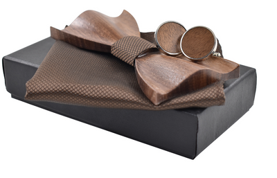 Gemelos y Pajarita de Madera - Estilo Clásico Elegante - Image 6