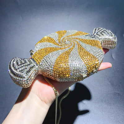 Clutch de Cristal Diamante Caramelo para Mujer - Image 27