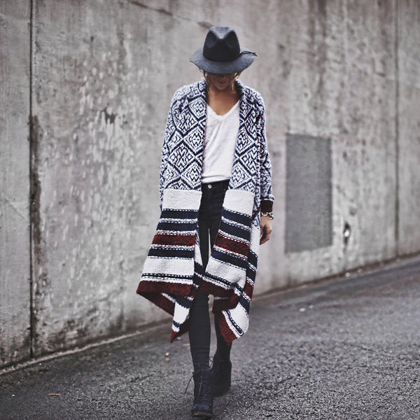Suéter Tejido a Rayas con Chaqueta Cuadros Otoño Invierno - Image 18