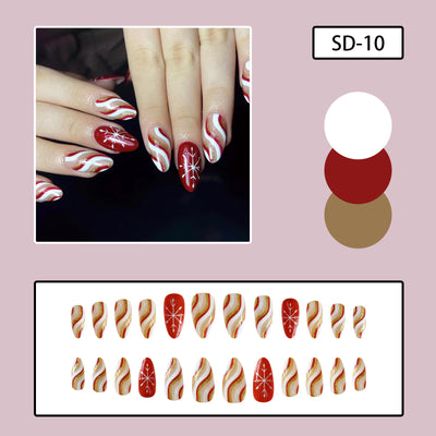 Esmalte de Uñas Profesional con Detalles Dorados y Lunares Plateados - Image 8