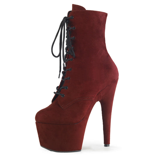 Botas Stiletto de Ante con Cordones - Tacón Alto Elegante