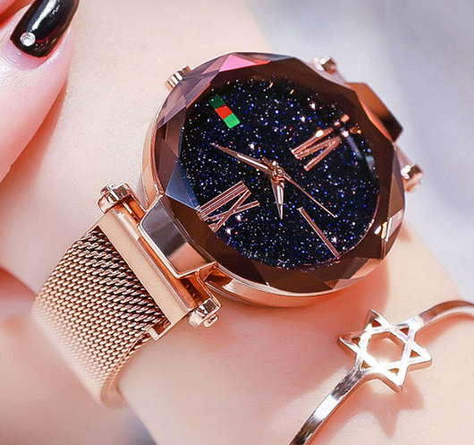 Reloj Mujer Cielo Estrellado con Malla Magnética y Cristal de Cuarzo - Image 10