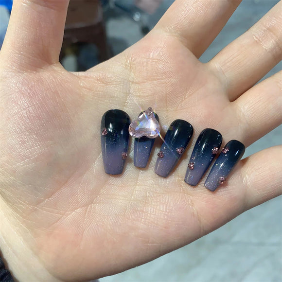 Uñas Postizas Adhesivas con Diseño de Bayas