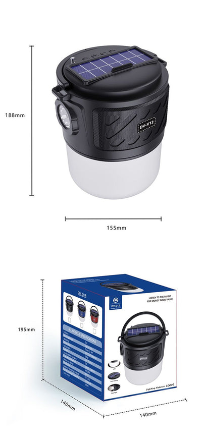 Linterna Solar Portátil con Altavoz Bluetooth y Cargador Inalámbrico - Image 15