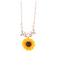 Pearl Sun Flower Necklace Temperament Fashion Sunflower Pendant Sweater AccessoriesPearl Sun Flower Necklace Temperament Fashion Sunflower Pendant Sweater Accessories Rose Dorado