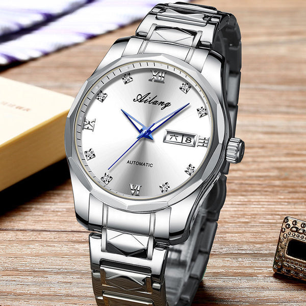 Reloj Automático de Acero Inoxidable para Hombre con Luminosidad y Resistencia al Agua