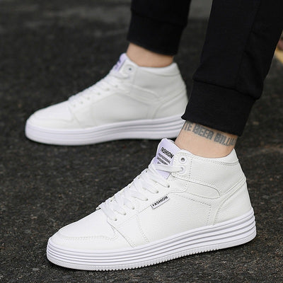 Zapatillas Blancas Altas para Hombre con Cierre de Correa - Image 2
