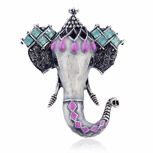Elefante Miniatura Retro Esmaltado en Colores Pastel - Image 7