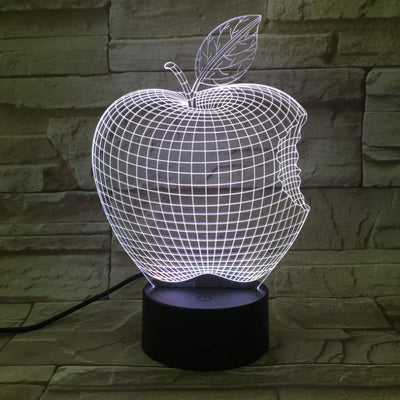 Lámpara de Noche 3D de Frutas con Luces de Colores