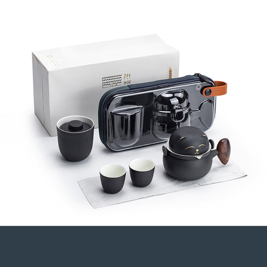 Juego de Té Portátil con Bolsa - Tetera de Cerámica para Viajes - Image 3