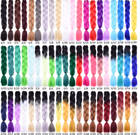 Trenzas Africanas Degradado Colorido Efecto Sucio - Image 7