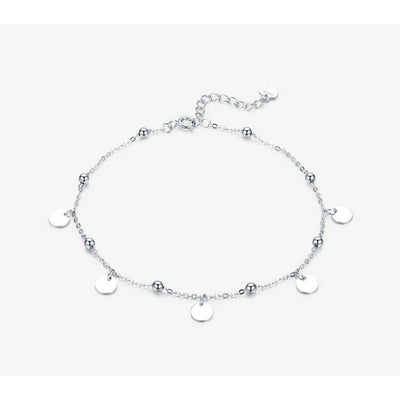 Pulsera de Tobillo Plata 925 Chapada en Oro Blanco - Image 14