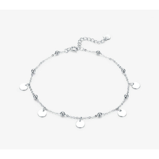 Pulsera de Tobillo Plata 925 Chapada en Oro Blanco - Image 14