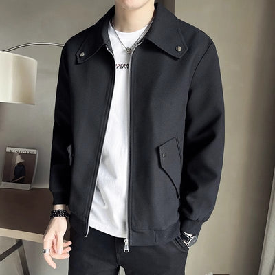Chaqueta Casual para Hombre en Tono Café - Perfecta para Primavera y Otoño - Image 5