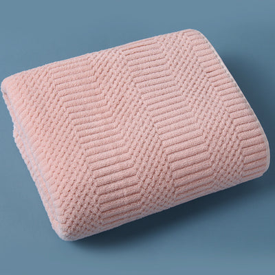 Toalla de Baño de Felpa de Coral a Rayas - Absorción Rápida y Secado Ultrarrápido - Image 5