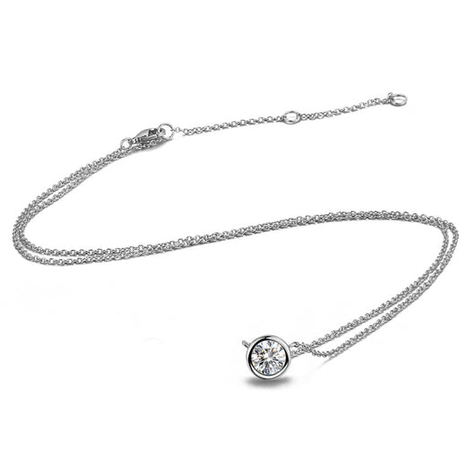 Collar para Mujer Estilo Minimalista con Colgante de Circonita Cúbica en Oro Rosa - Image 13