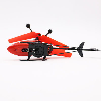 Red and black RC suspension induction helicopter toy with red main rotor blades and black tail rotor. - Image 7