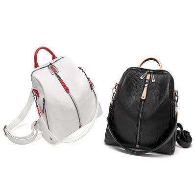 Mochila de Cuero Suave Antirrobo con Estilo Aventurero