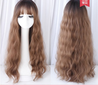 Peluca Larga Ondulada Coreana con Efecto Rizado Natural - Fibra Sintética Premium - Image 6