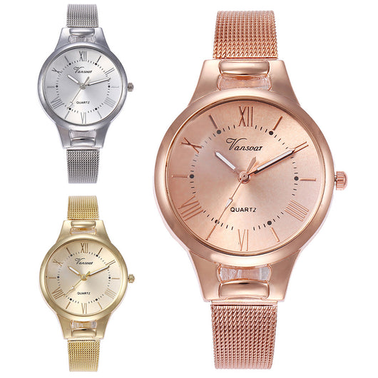 Reloj de Pulsera Mujer con Malla de Aleación y Movimiento de Cuarzo - Image 3