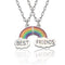 Collar Colgante Nube Arcoíris con Costura Decorativa