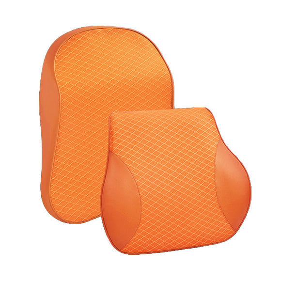 Almohada Cervical de Espuma Viscoelástica con Soporte Lumbar para Auto y Oficina