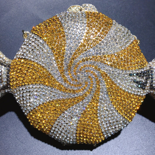 Clutch de Cristal Diamante Caramelo para Mujer - Image 23