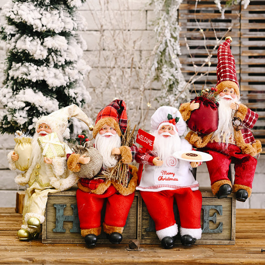 Adornos Muñecos Papá Noel para Árbol de Navidad