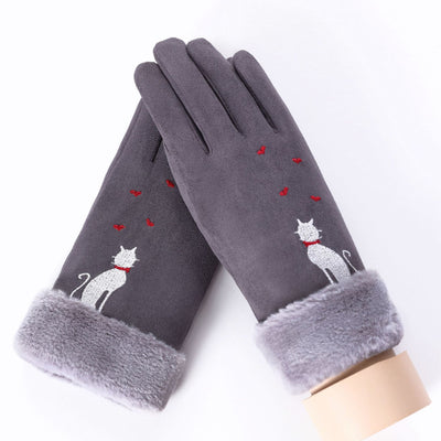 Guantes Térmicos de Cachemira para Mujer con Oso Adorable y Pantalla Táctil - Image 23